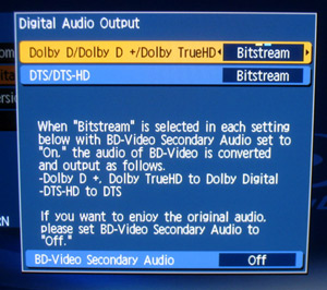 Digital Audio Menu