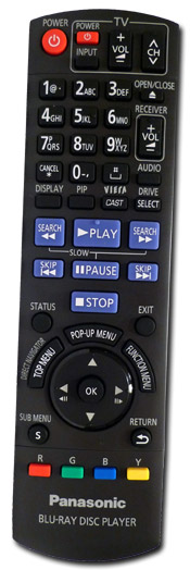 Panasonic DMP-BD85 Remote