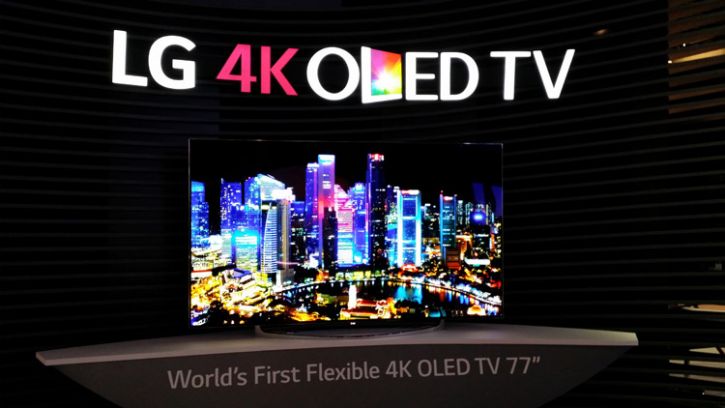 LG's 77-inch flexible OLED TV