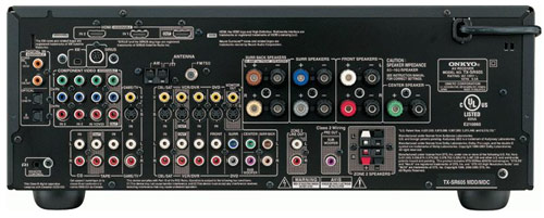 Onkyo's TX-SR605 features 2 HDMI and 3 component video inputs