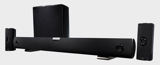 soundbar with wireless rear speakers and subwoofer