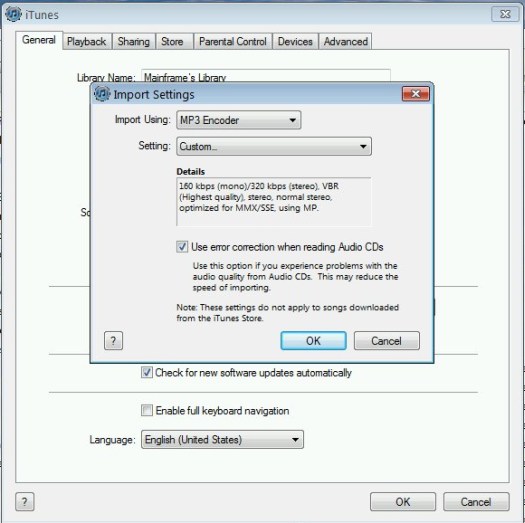 itunes mp3 encoder settings itunes mp3 encoder settings
