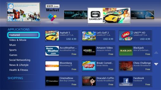 The VIERA Connect marketplace
